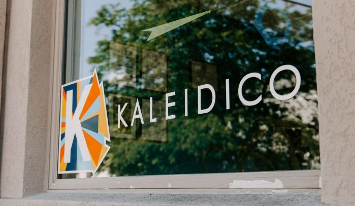 Kaleidico logo on window