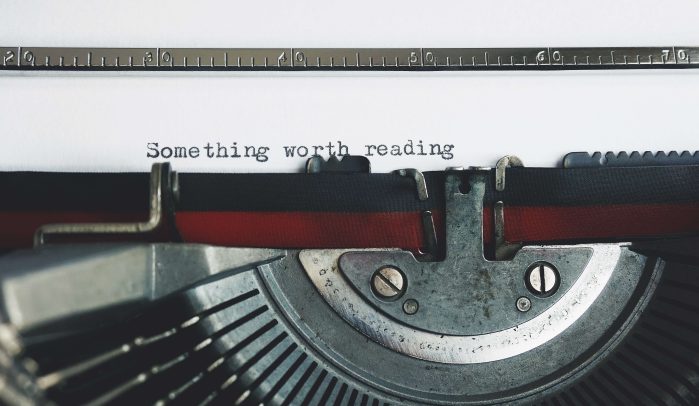 Typewriter that’s typed ‘Something worth reading’