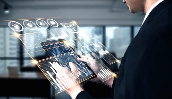 Futuristic-record-keeping-on-transparent-glass-tablet