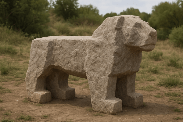 Rough-lion-sculpture