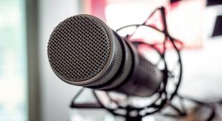 Close-up-microphone-head